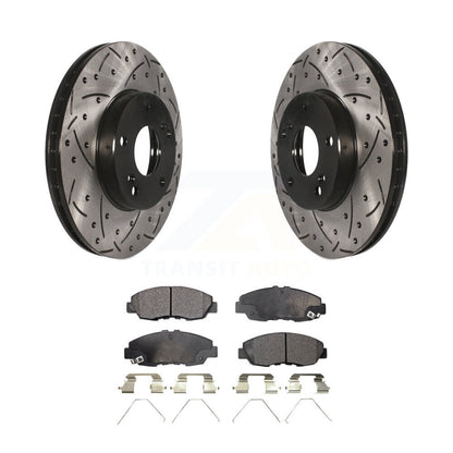 Kit de plaquettes en céramique pour Rotor de frein à fente avant percée, pour Honda Civic Tourin 2014 – 2015