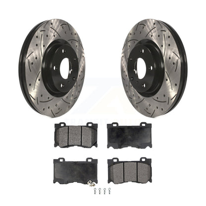 Kit de plaquettes en céramique pour Rotor de frein, fente de perçage avant, pour INFINITI G37 avec frein Brembo
