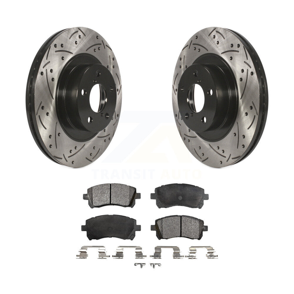 Kit de plaquettes en céramique pour Rotor de frein à fente avant percée, pour Subaru Impreza Outback Legac