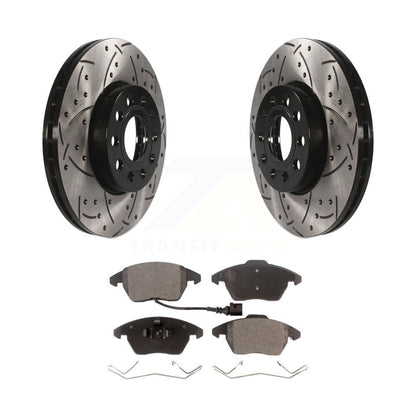 Kit de plaquettes en céramique pour Rotor de frein, fente de perçage avant, pour Volkswagen Jetta Golf Beetle A