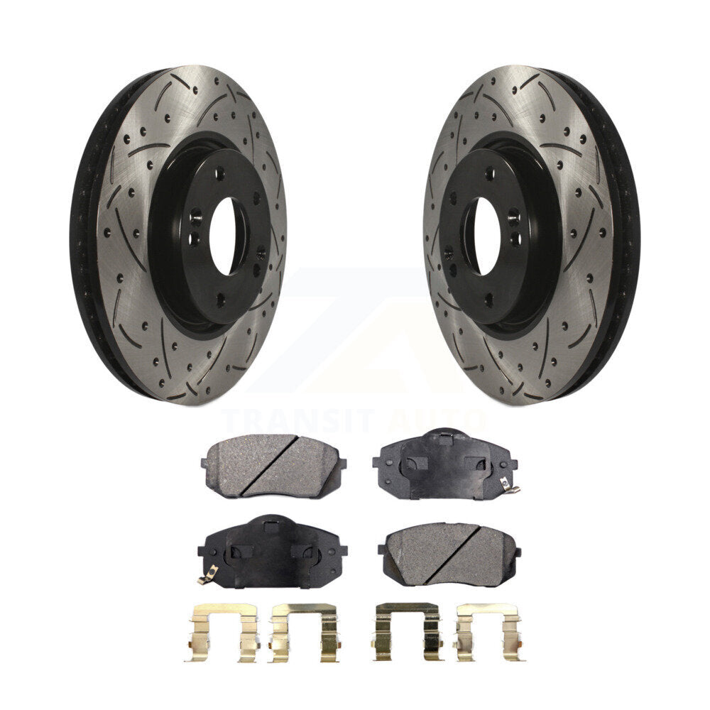 Kit de plaquettes en céramique pour Rotors de frein à fente de forage avant, pour Hyundai Tucson Kia Sportage E