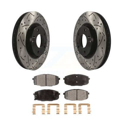 Kit de plaquettes en céramique pour Rotor de frein à disque, fente de perçage pour manteau avant, pour Kia Forte koup Forte