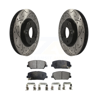 Kit de plaquettes en céramique pour Rotor de frein à fente avant percée, pour Hyundai Veloster Turbocharge