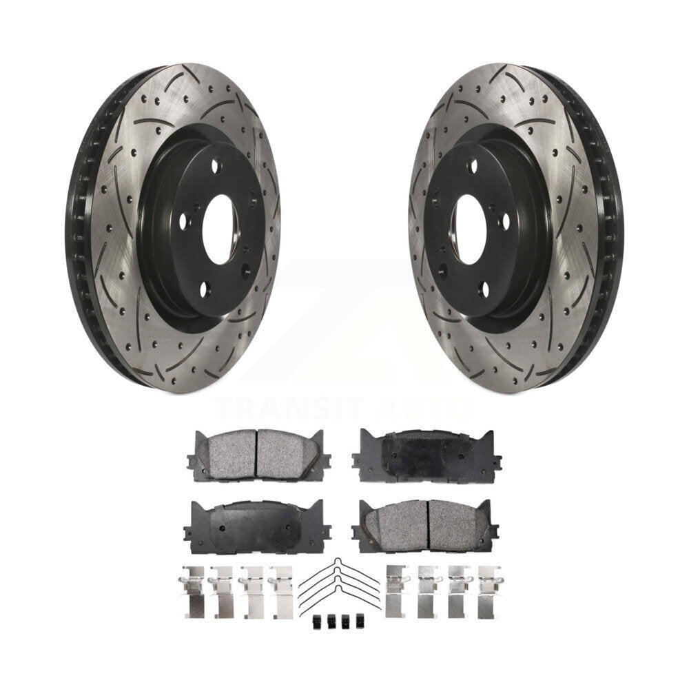 Kit de plaquettes en céramique pour Rotor de frein, fente de perçage avant, pour Toyota Camry Lexus ES350 Avalo