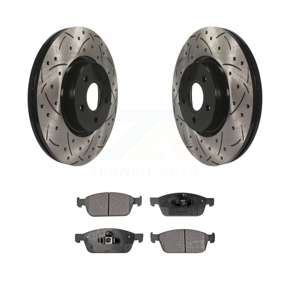 Kit de plaquettes en céramique pour Rotor de frein, fente de perçage avant, pour Ford Escape Transit Connect MK