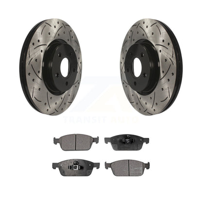 Kit de plaquettes en céramique pour Rotor de frein, fente de perçage avant, pour Ford Escape Transit Connect MK