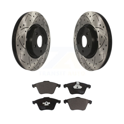 Kit de plaquettes en céramique pour Rotor de frein à disque, fente percée, revêtement avant, pour Volvo S40 V50 C7