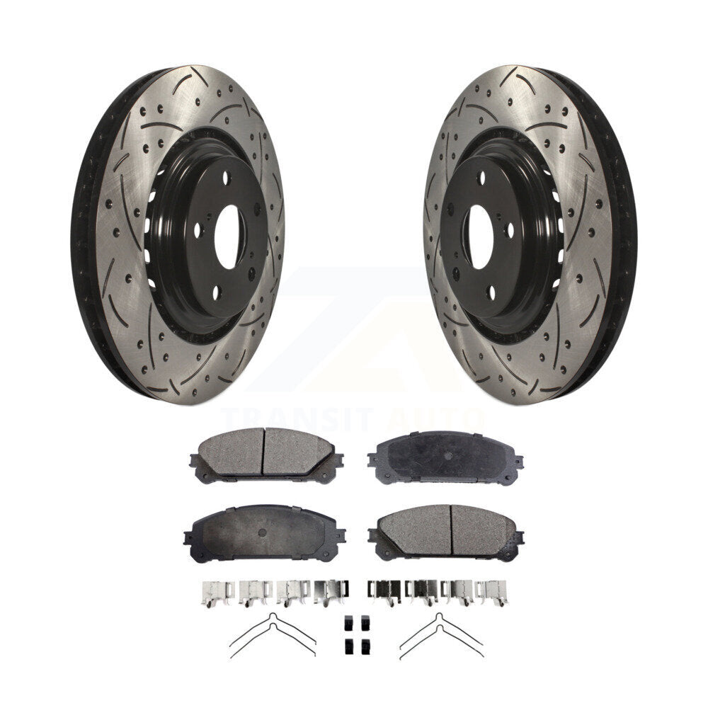 Kit de plaquettes en céramique pour Rotors de frein à fente de forage avant, pour Toyota Highlander Sienna Lexu