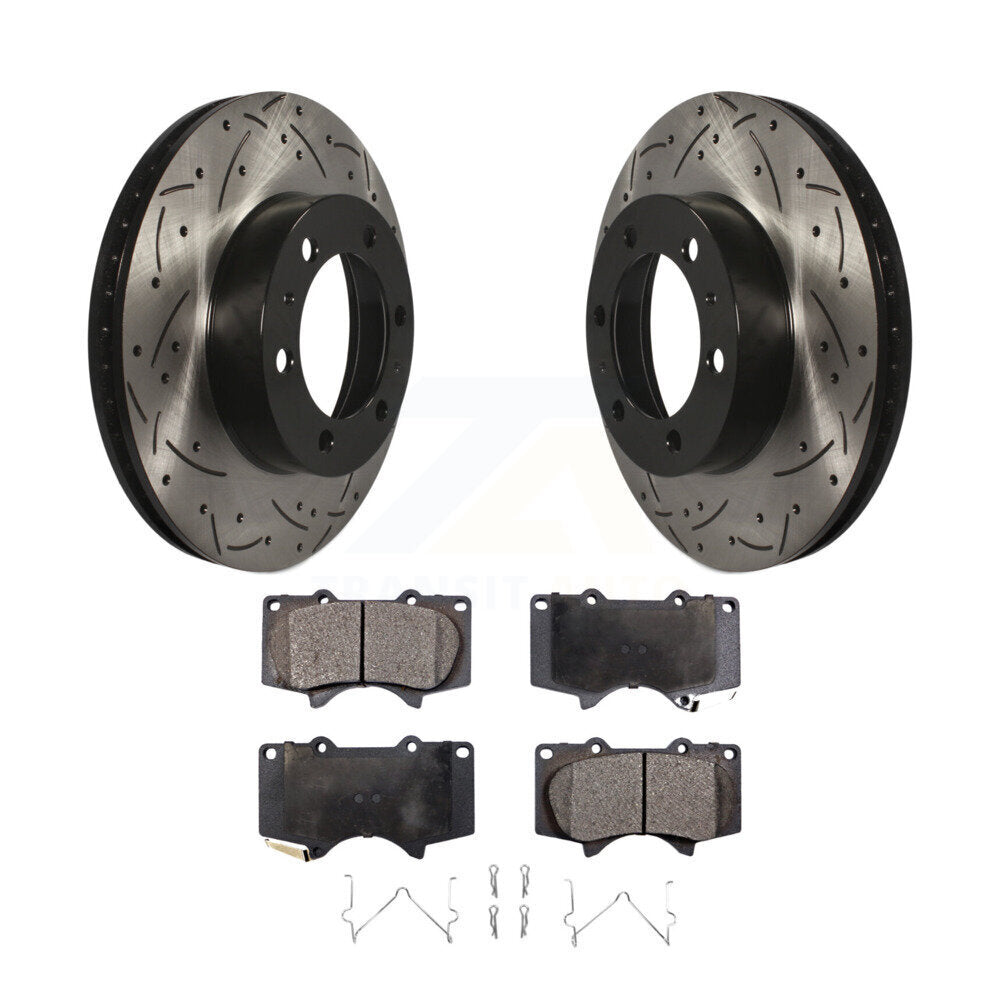 Kit de plaquettes en céramique pour Rotor de frein à disque, fente avant percée, pour Toyota Tacoma 4Runner F