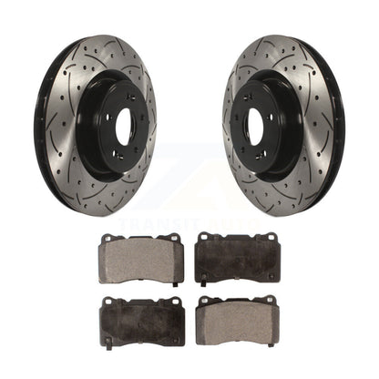 Kit de plaquettes en céramique pour Rotor de frein à disque, fente de perçage pour manteau avant, pour Hyundai Genesis Coup