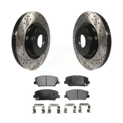 Kit de plaquettes en céramique pour Rotor de frein à disque, fente de perçage pour manteau avant, pour Hyundai Genesis Coup