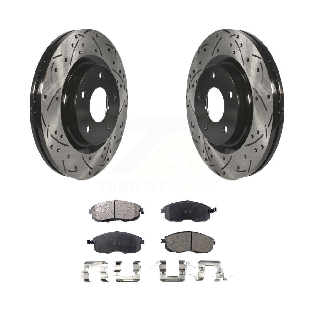 Kit de plaquettes en céramique pour Rotors de frein à disque, fente de forage à revêtement avant, pour Nissan Sentra Juk