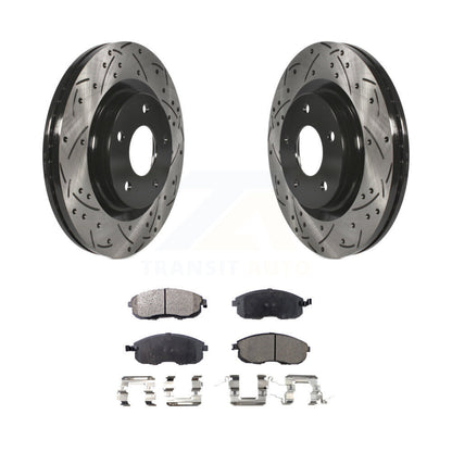 Kit de plaquettes en céramique pour Rotors de frein à disque, fente de forage à revêtement avant, pour Nissan Sentra Juk
