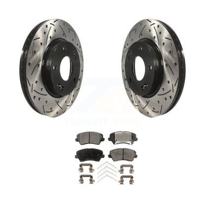 Kit de plaquettes de frein en céramique, Rotors de frein à fente avant percés pour Kia Forte Hyundai Elantra G
