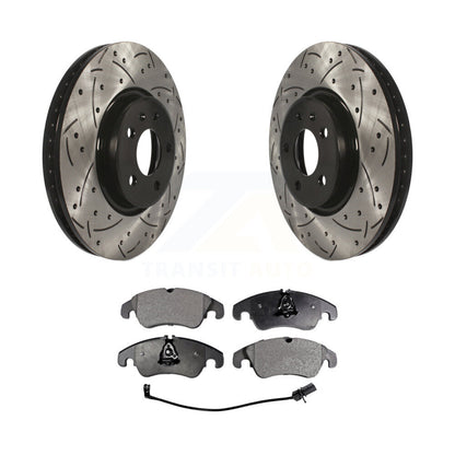 Kit de plaquettes de frein en céramique, Rotor de frein à fente avant percé, pour Audi A4 Quattro Q5 A5 allroa