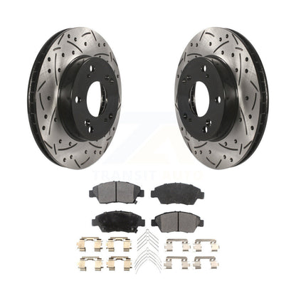 Kit de plaquettes en céramique pour Rotor de frein à disque, fente de perçage pour manteau avant, pour Honda Civic Acura IL