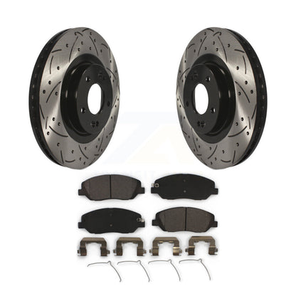 Kit de plaquettes en céramique pour Rotor de frein à disque, fente de forage à revêtement avant, pour Hyundai Santa Fe X