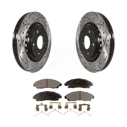 Kit de plaquettes en céramique pour Rotor de frein, fente de perçage avant, pour Honda Pilot Ridgeline Acura MD