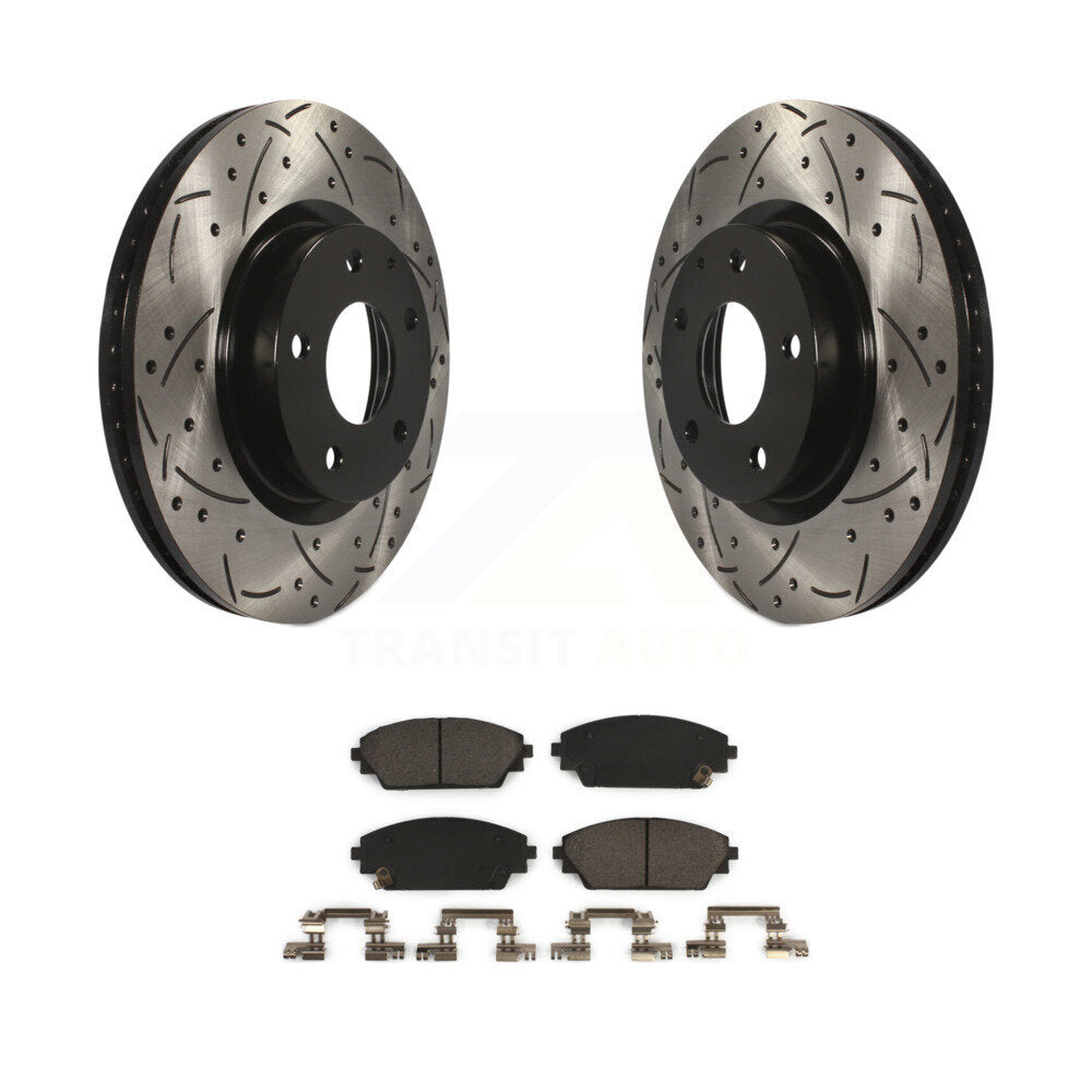 Kit de plaquettes en céramique pour rotors de frein à disque, fente de perçage avant, pour Mazda 3 CX-3 Spor