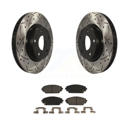 Kit de plaquettes en céramique pour rotors de frein à disque, fente de perçage avant, pour Mazda 3 CX-3 Spor