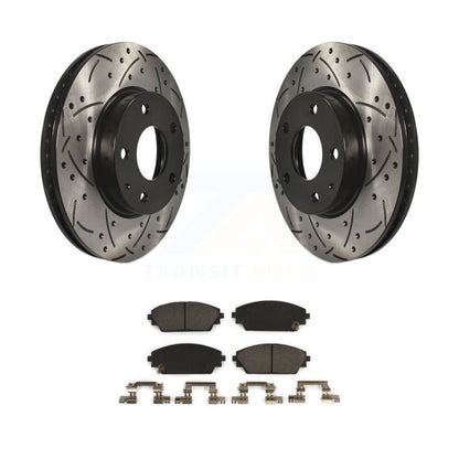 Kit de plaquettes en céramique pour rotors de frein à disque, fente de perçage avant, pour Mazda 3 CX-3 Spor