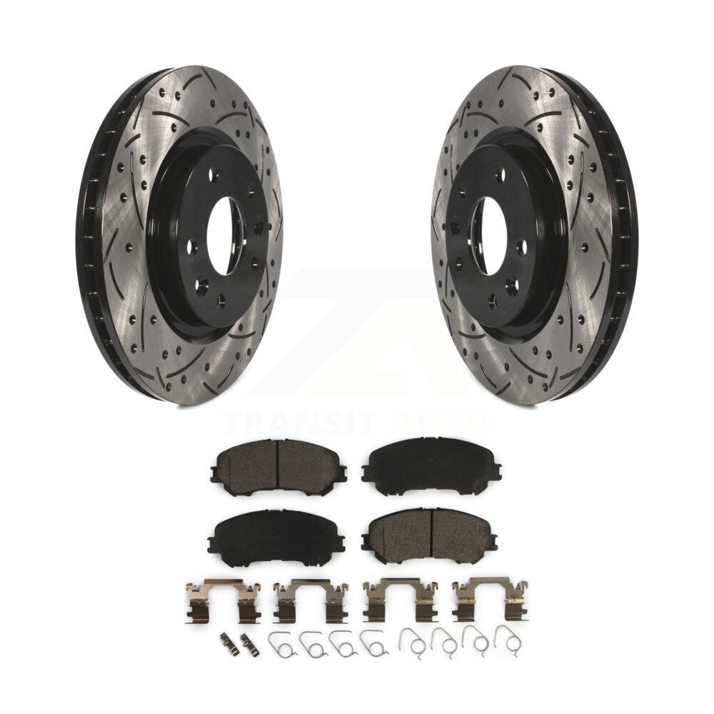 Kit de plaquettes en céramique pour Rotor de frein à disque, fente de perçage avant, pour Nissan Rogue Sport Qashqa
