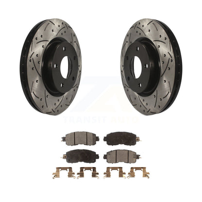 Kit de protection en céramique de rotors de frein à disque fendus percés avant enduits pour Nissan Altim