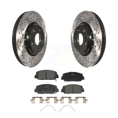 Kit de plaquettes de frein en céramique, Rotors de frein à fente avant percés pour Honda Civic Accord Acura IL