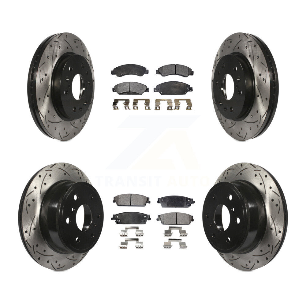 Kit de plaquettes en céramique pour Rotor de frein, fente de perçage avant et arrière, pour Chevrolet Avalanche GMC X