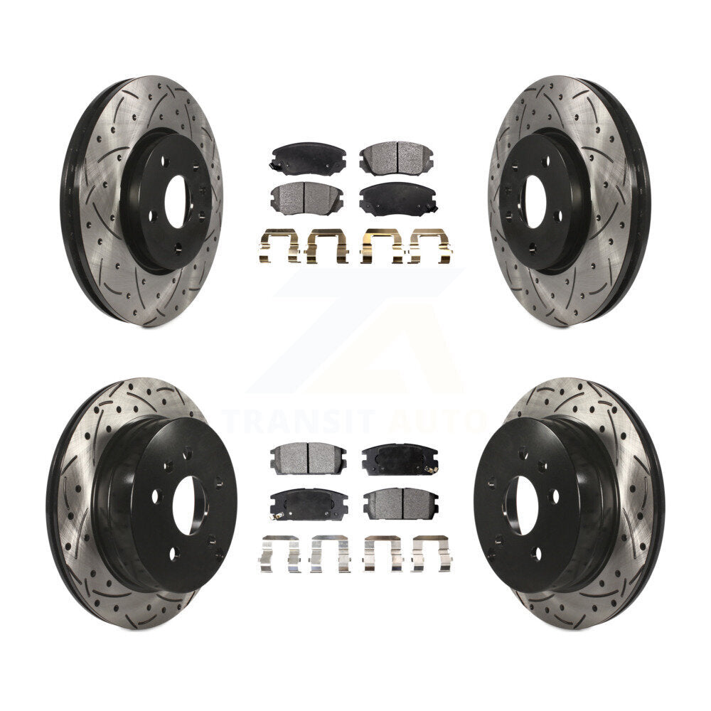 Kit de plaquettes en céramique pour Rotor de frein à disque, fente de perçage avant et arrière, pour Chevrolet Equinox GM