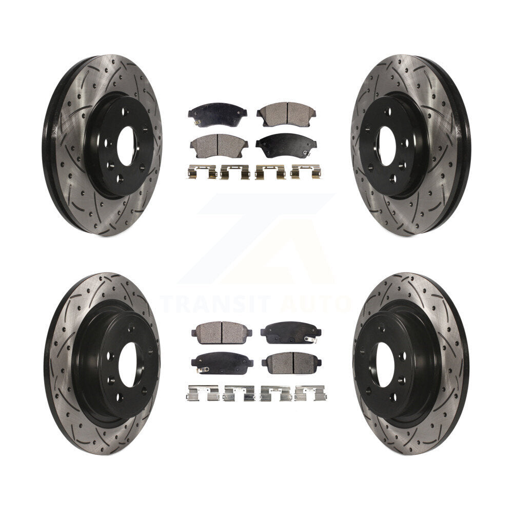 Kit de plaquettes en céramique pour Rotors de frein à disque, fente de perçage pour manteau avant et arrière, pour Chevrolet Cruz