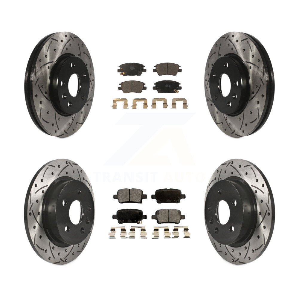 Kit de plaquettes en céramique pour Rotors de frein à disque, fente de perçage pour manteau avant et arrière, pour Chevrolet Cruz