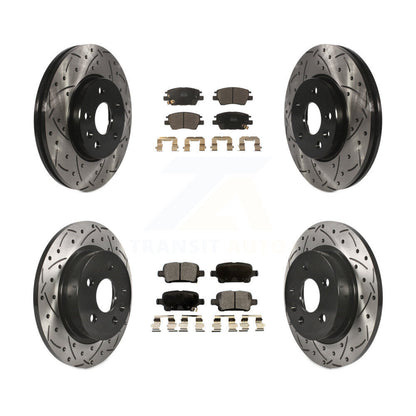 Kit de plaquettes en céramique pour Rotors de frein à disque, fente de perçage pour manteau avant et arrière, pour Chevrolet Cruz