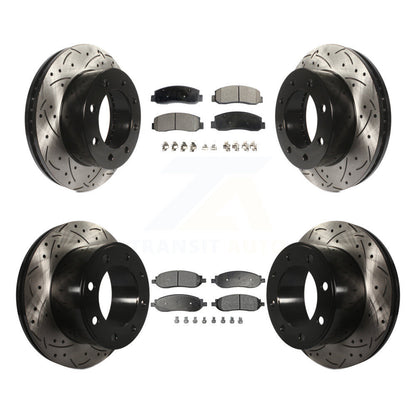 Kit de plaquettes en céramique pour Rotor de frein à disque, fente de perçage avant et arrière, pour Ford F-350 Super Dut