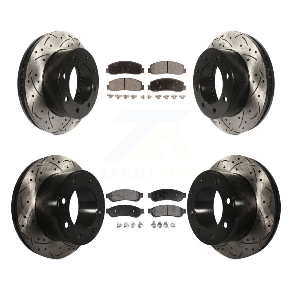 Kit de plaquettes en céramique pour rotors de frein avant et arrière, pour Ford F-250 Super Duty 4W