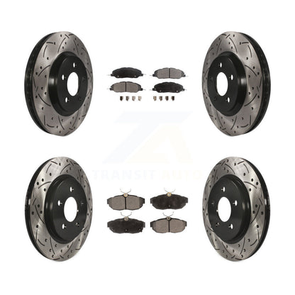 Kit de plaquettes en céramique pour Rotor de frein à disque, fente avant et arrière, pour Ford Mustang
