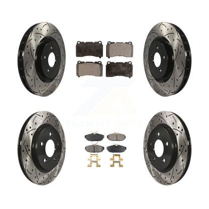Kit de plaquettes en céramique pour Rotor de frein à disque, fente avant et arrière, pour Ford Mustang