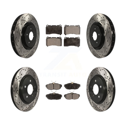 Kit de plaquettes en céramique pour Rotor de frein à disque, fente avant et arrière, pour Ford Mustang