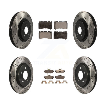 Kit de plaquettes en céramique pour Rotor de frein à disque, fente avant et arrière, pour Ford Mustang