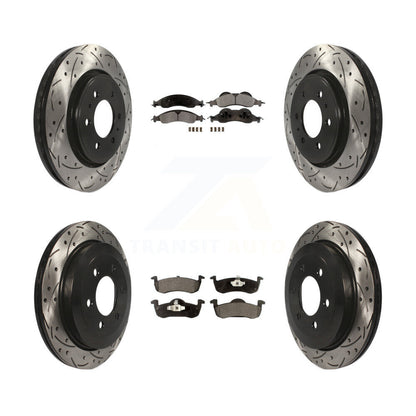 Kit de plaquettes en céramique pour rotors de frein à fente avant et arrière, pour Ford Expedition Lincol