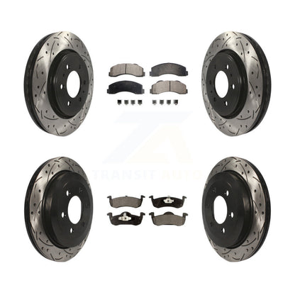 Kit de plaquettes en céramique pour rotors de frein à fente avant et arrière, pour Ford Expedition Lincol