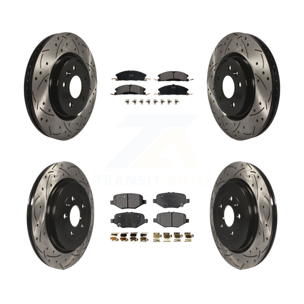 Kit de plaquettes en céramique pour Rotor de frein à fente avant et arrière, pour Ford Explorer Spor 2013