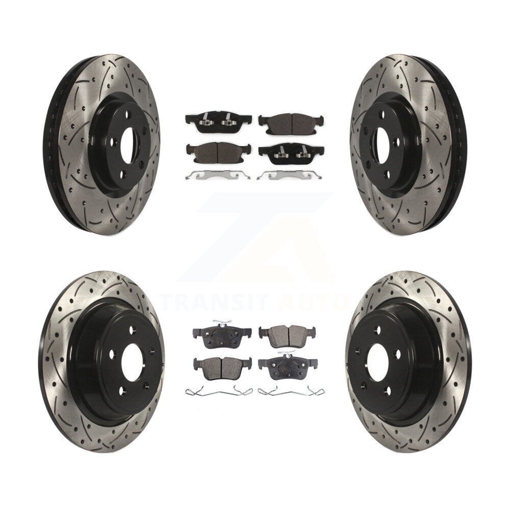Kit de plaquettes en céramique pour Rotor de frein à disque fendu, revêtement avant et arrière, pour Ford Edge