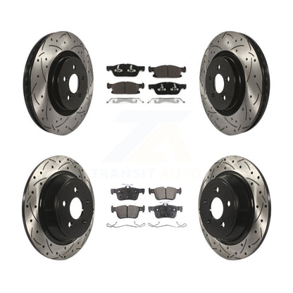Kit de plaquettes en céramique pour Rotor de frein, fente de perçage avant et arrière, pour Ford Edge Lincoln Nautilu