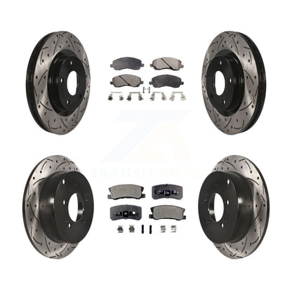 Kit de plaquettes en céramique pour Rotors de frein à disque, fente de perçage avant et arrière, pour Mitsubishi Outlande