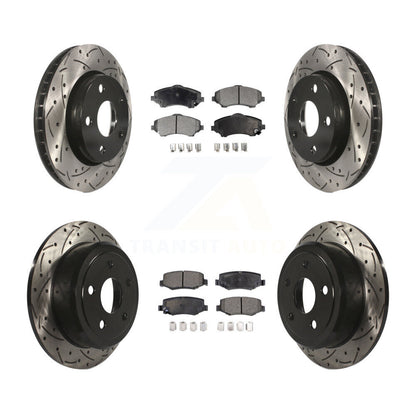 Kit de plaquettes en céramique pour Rotor de frein à disque, fente de perçage pour manteau avant et arrière, pour Jeep Wrangler J
