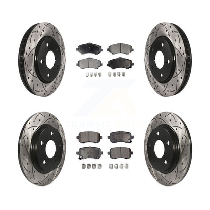 Kit de plaquettes en céramique pour Rotor de frein, fente de perçage avant et arrière, pour Dodge Grand Caravan Town