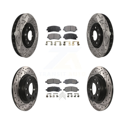 Kit de plaquettes en céramique pour Rotors de frein à disque, fente de perçage avant et arrière, pour Dodge Dar 2013 – 2016