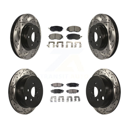 Kit de plaquettes en céramique pour Rotor de frein à disque, fente de perçage avant et arrière, pour Subaru Imprez
