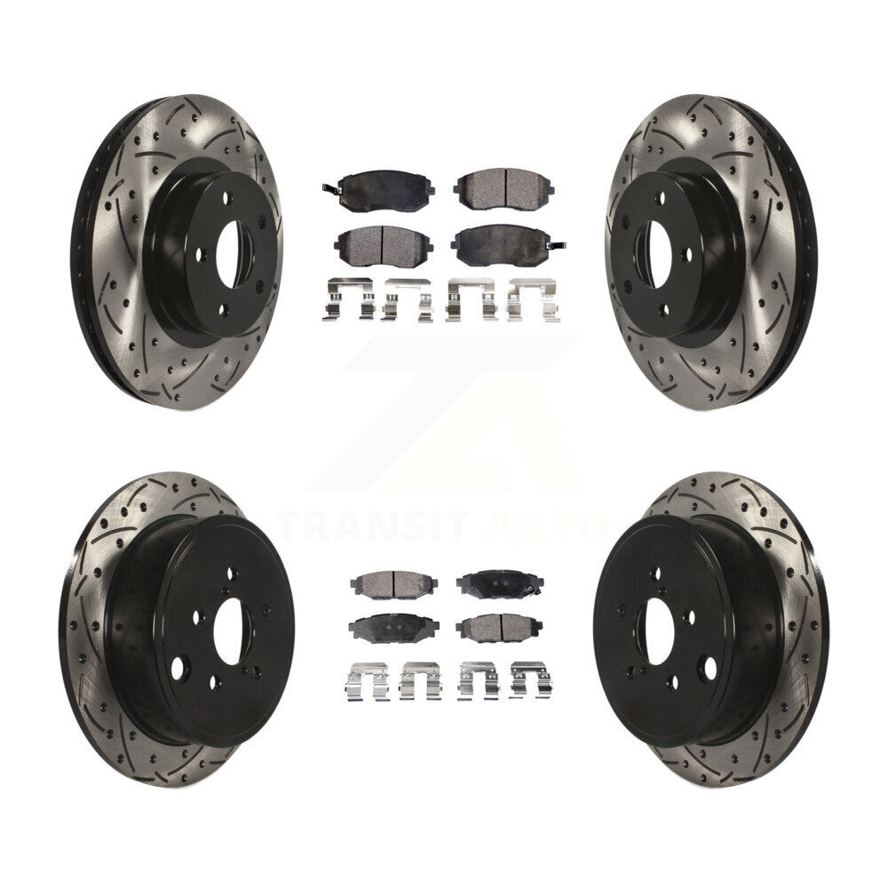 Kit de plaquettes en céramique pour Rotor de frein à disque, fente de perçage avant et arrière, pour Subaru Imprez